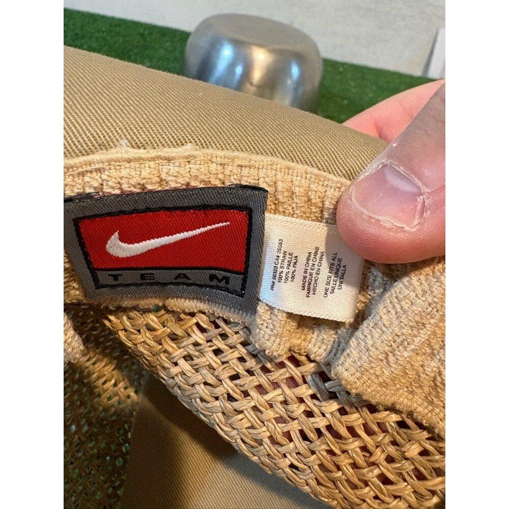 Vintage Ohio State Buckeyes hat cap OSFA straw wide brim tan nike football mens - Picture 6 of 6
